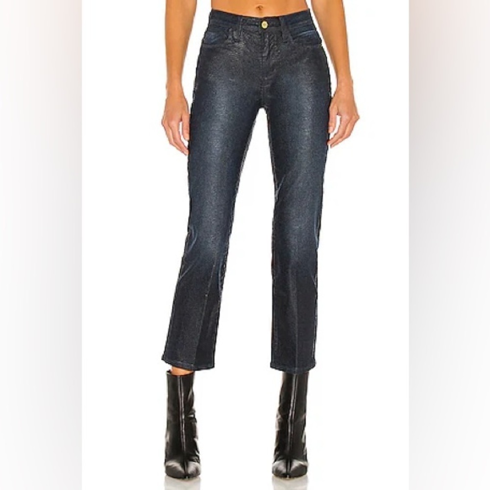 Frame Le Straight High Coated Snakeskin, size 30